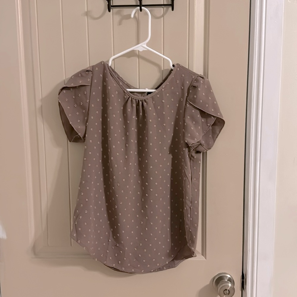 Pink short sleeve blouse